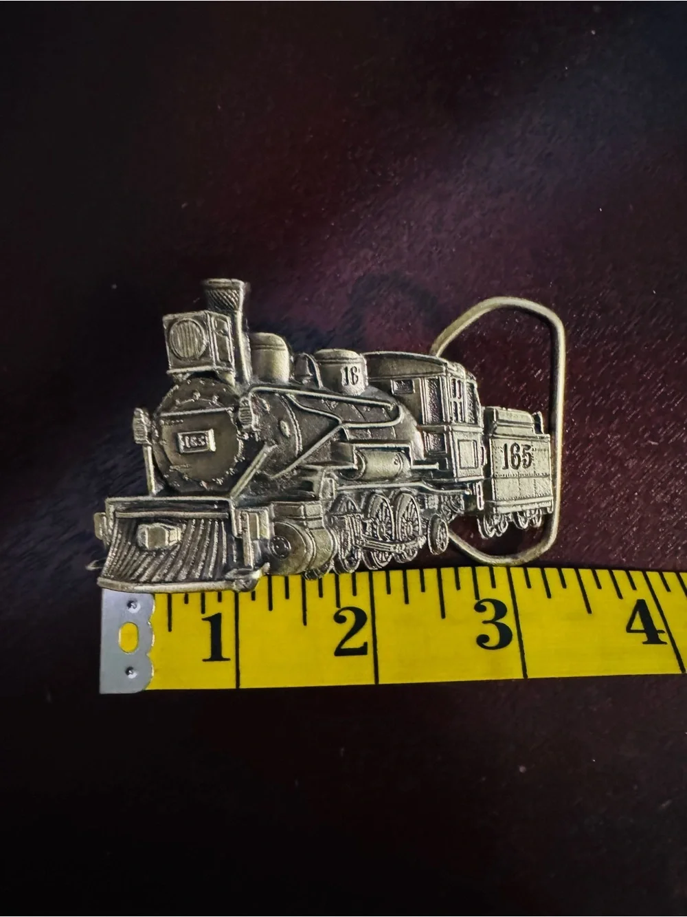 Vintage Train Locomotive Belt Buckle 1981 Great American Buckle Co USA